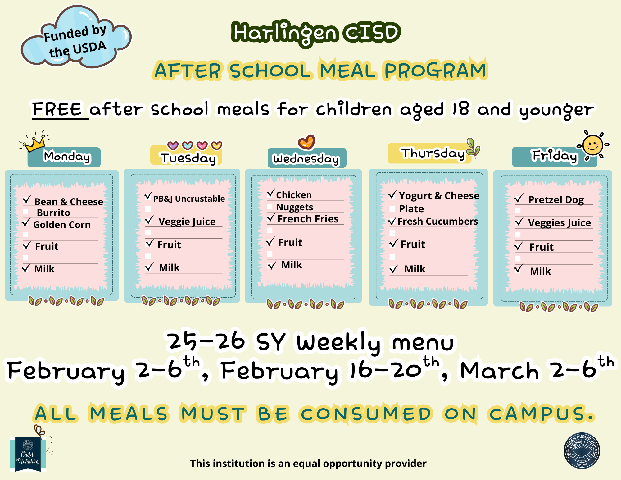 Supper Menus/CACFP Wk2